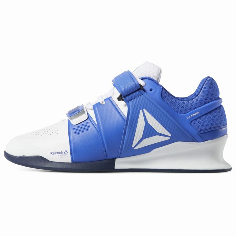 Adidasi Training Reebok Legacy Lifter Barbati Albi/Bleumarin Romania SM3903NO